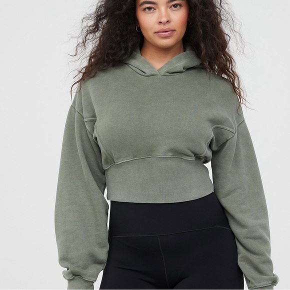 aerie Tops - Offline by Aerie Throw-Back Cropped Sweatshirt